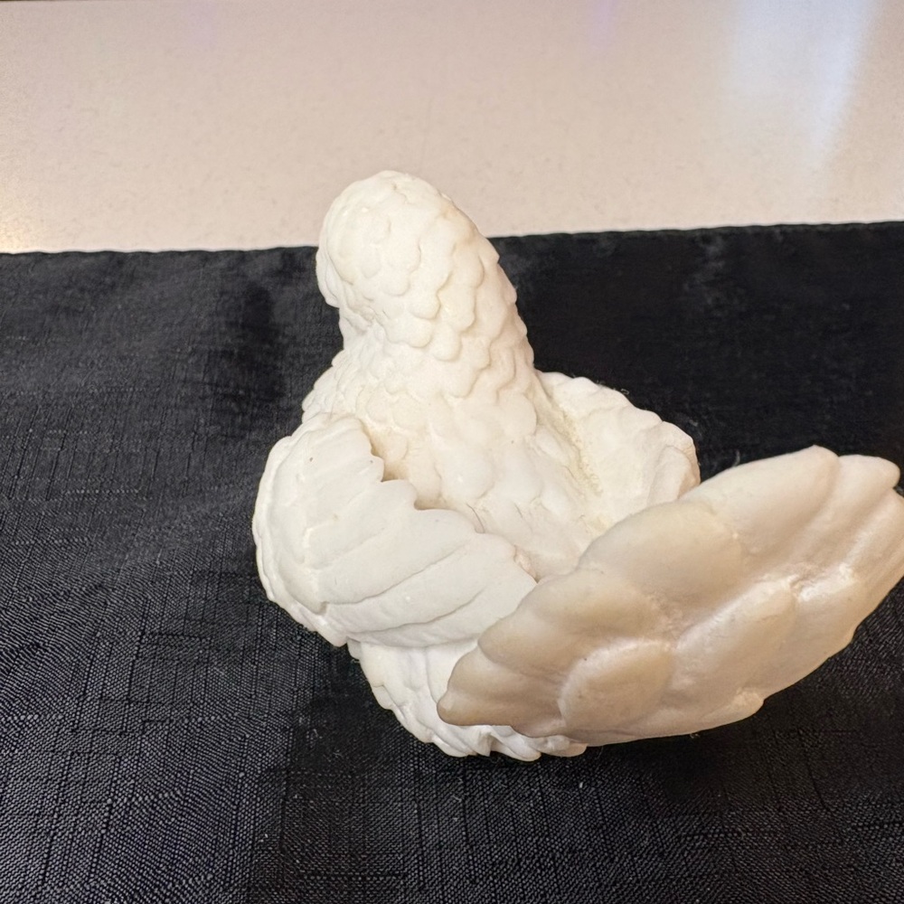 Vintage Italian Carved Alabaster Dove Figurine - Picture 3 of 6